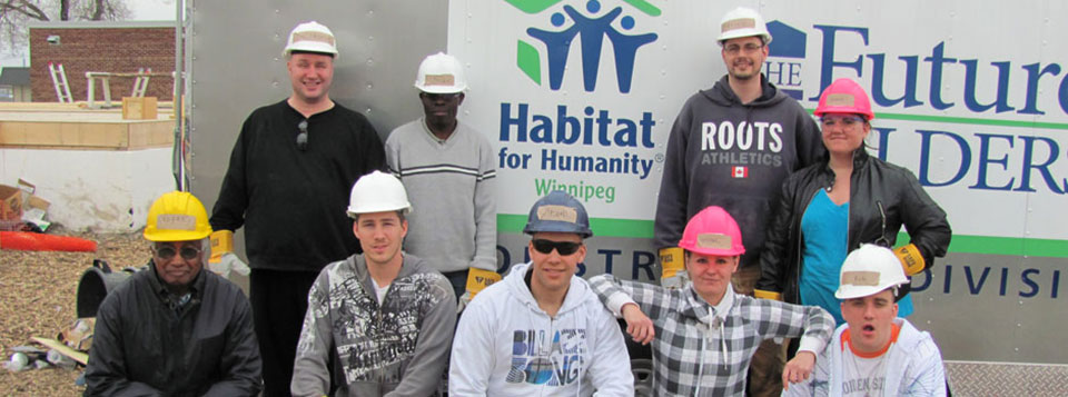 AEC students can volunteer each spring at Habitat for Humanity.